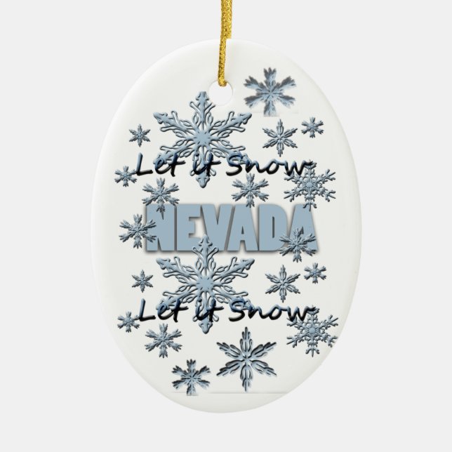 Låt det snöa Nevada jul Ornament (Framsidan)