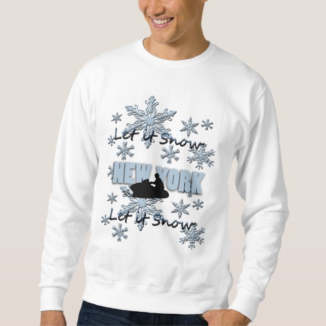 Låt det snöa New York Lång Ärmad Tröja (Framsida)