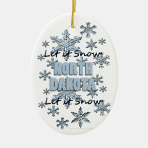 Låt det snöa Nord Dakota jul Ornament