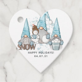 Låt det snöa Nordiska gnomes Gåvor Etiketter