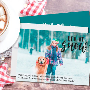 Låt det snöa överlagringsfoto för utfall av Fullt Julkort