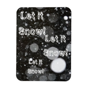 Låt det snöa på en snöbakgrund magnet