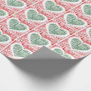 Låt det snöa Papper Julafton, röd Grönt Presentpapper