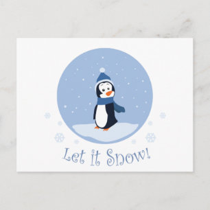 Låt det snöa! Penguin Helg Vykort