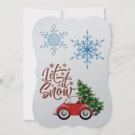 Låt det snöa personaliseringskort för bilkörning i kort