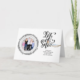 LÅT DET SNÖA PHOTO Julafton Card Modern Robin Helgkort