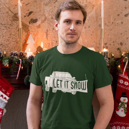 Låt det snöa Pickupa Lastbil med snöplow T Shirt