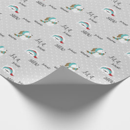 Låt det snöa polar björn Papper radbrytning Presentpapper