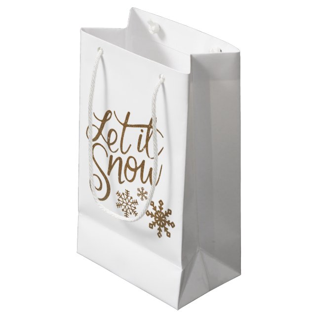 Låt det snöa presentsäck (Framsidan Vinklad)