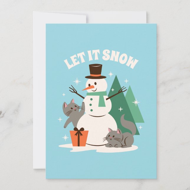 Låt det snöa Purr-fekt julkort (Framsida)