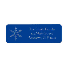 Låt det snöa returadress etikett
