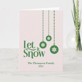 "Låt det snöa" Rosa jul Kort