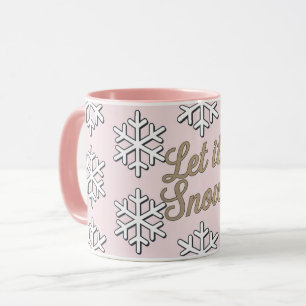 Låt det snöa Rosa White Combo Mugg