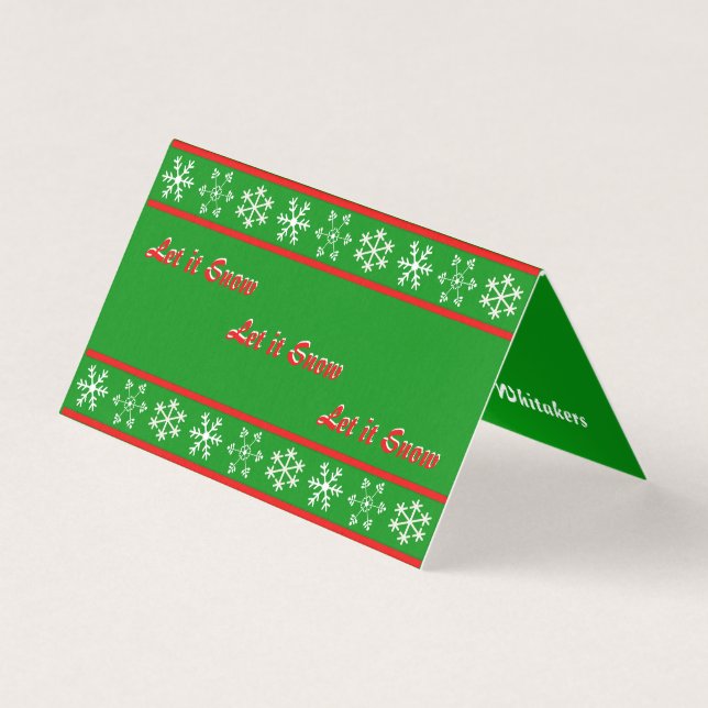 Låt det snöa Rött kort (Framsida)