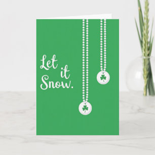 Låt det snöa Shamrocks Kort