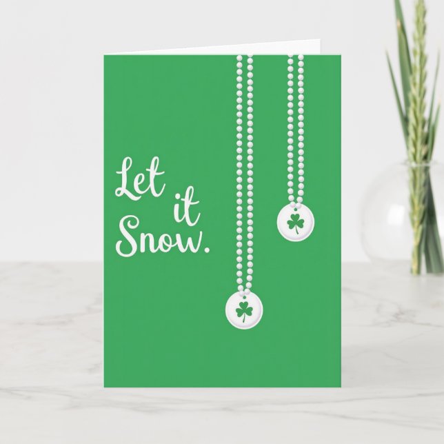 Låt det snöa Shamrocks Kort (Framsida)