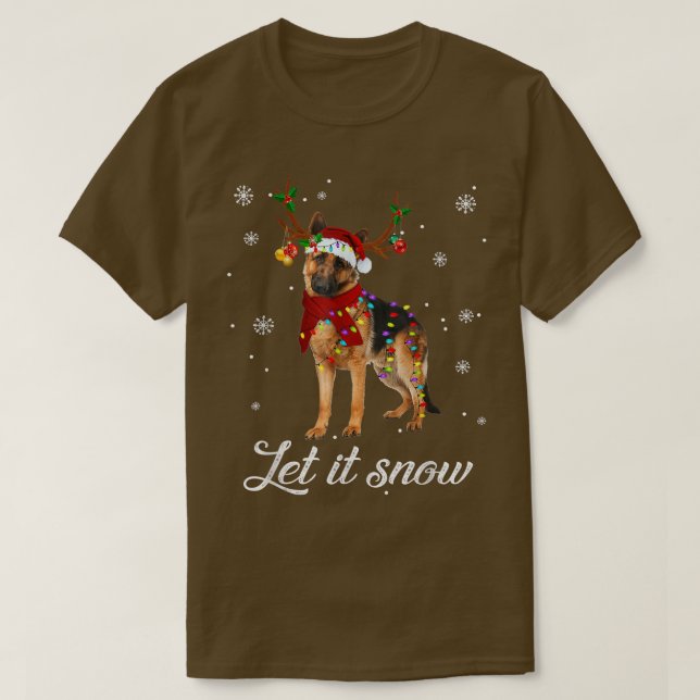 Låt det snöa shepherd-jul t shirt (Design framsida)