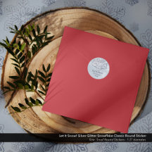 Låt det snöa! Silver Glitter Snowflake