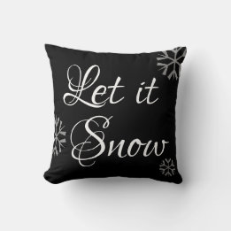 låt det snöa skript - typografi kudde