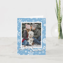 Låt det snöa Snöflinga Julkort med Foto Helgkort