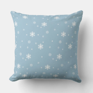 Låt det snöa, Snöflingor Mönster på Blue, Vinter Kudde