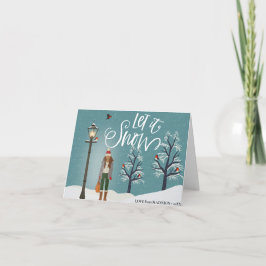 Låt det snöa | Snögenergi med vinterfåglar Helgkort