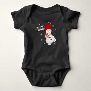 Låt det snöa Snögubbe Baby Bodykostdräkt T Shirt