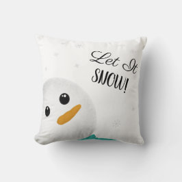Låt det snöa Snögubbe Dekorativ kudde