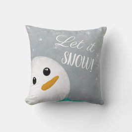 Låt det snöa Snögubbe Dekorativ kudde