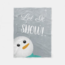 Låt det snöa Snögubbe Fleece Blanket