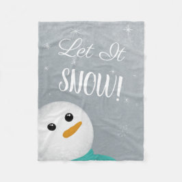 Låt det snöa Snögubbe Fleece Blanket