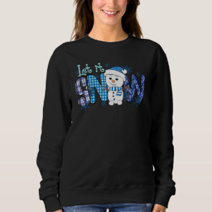 Låt det snöa Snögubbe jul Julafton Pajama Lycklig  T Shirt