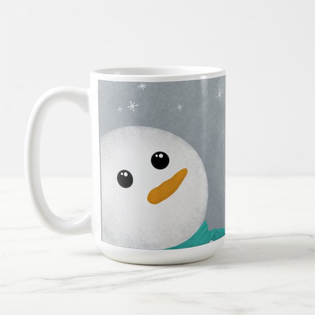 Låt det snöa Snögubbe Kaffemugg (Vänster)