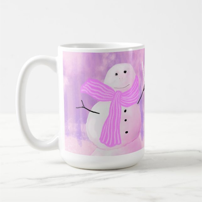 Låt det snöa! Snögubbe Kaffemugg (Vänster)