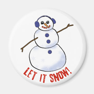 Låt det snöa! Snögubbe Magnet