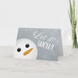 Låt det snöa Snögubbe-mappat Helgdag-kort Helgkort