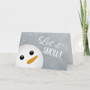 Låt det snöa Snögubbe-mappat Helgdag-kort Helgkort