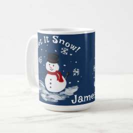 Låt det snöa Snögubbe PERSONALIZE Cocoa Kaffemugg