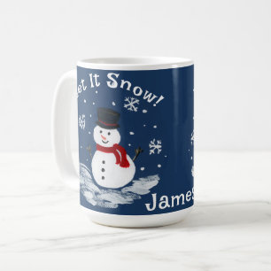 Låt det snöa Snögubbe PERSONALIZE Cocoa Kaffemugg