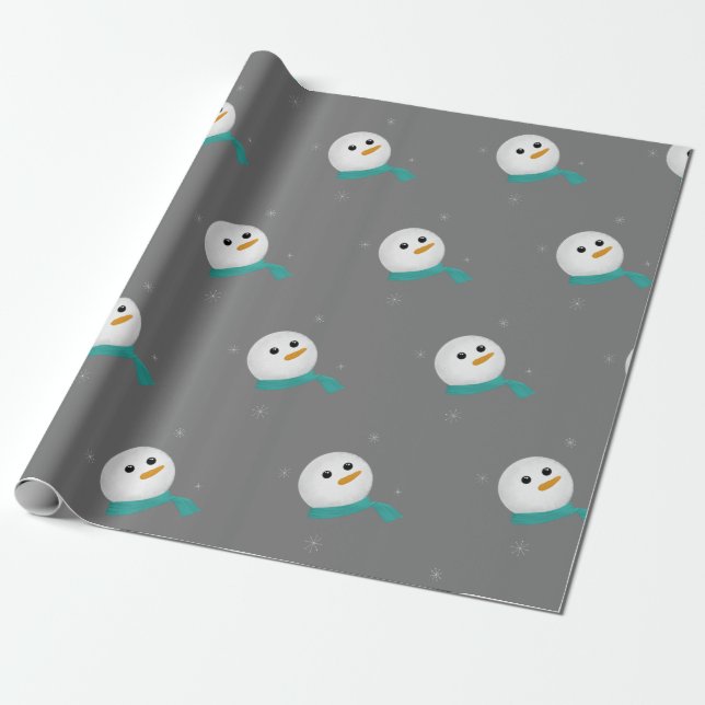 Låt det snöa Snögubbe Presentpapper (Utrullad)