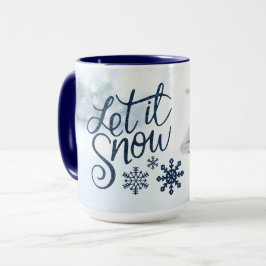 Låt det snöa Snögubbe Stora Mugg