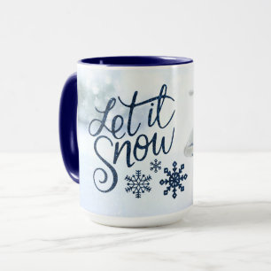 Låt det snöa Snögubbe Stora Mugg