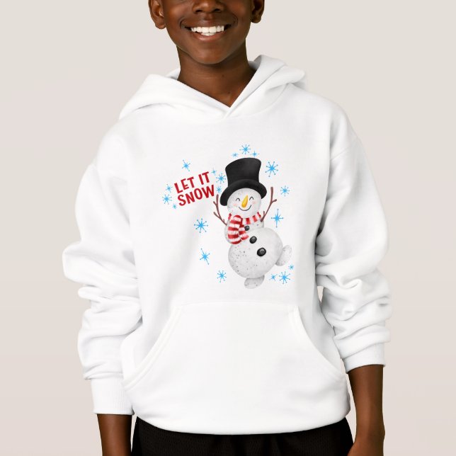 Låt det snöa Snögubbe T Shirt (Framsida)