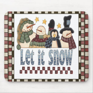 Låt det snöa snögubbejul Mousepad Musmatta