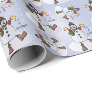 Låt det snöa snögubbejul presentpapper