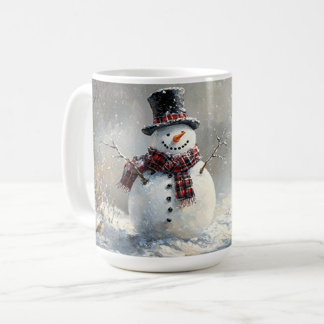 Låt det snöa Snömannen Kaffemugg (Framsida vänster)