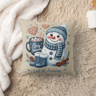 Låt det Snöa Snömannen Kastkudde Kudde