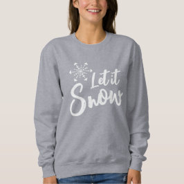 Låt det snöa Snowflake Grått Winter T Shirt