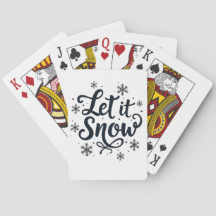 Låt det snöa Snowflake Winter Season Chrstmas Casinokort