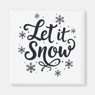 Låt det snöa Snowflake Winter Season Chrstmas Magnet